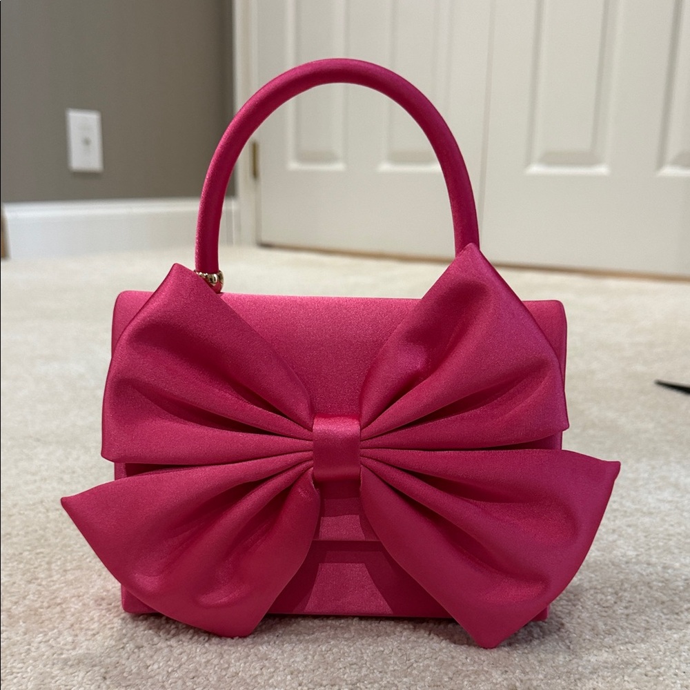 Elegant Pink Bow Handbag